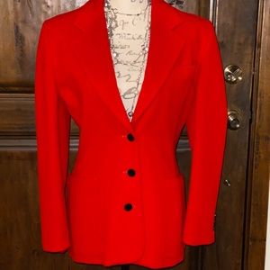 Escada Margaretha Ley Women’s 36 Red Wool Jacket.
